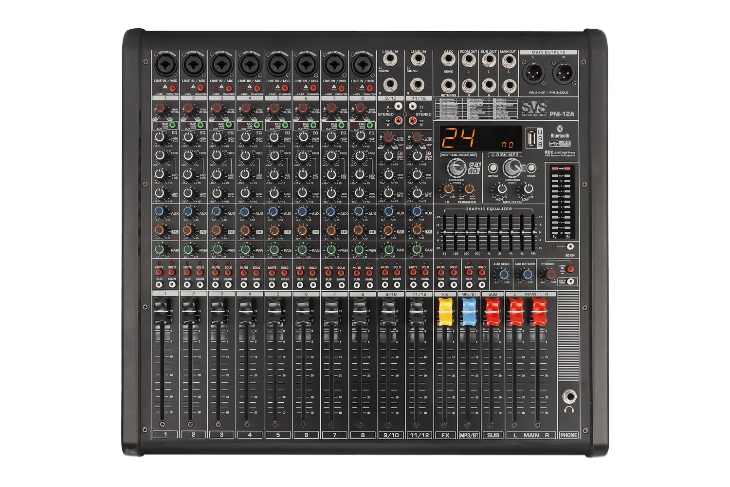 SVS Audiotechnik mixers PM-12A Активный аналоговый микшерный пульт, 12-канальный в Сысерти